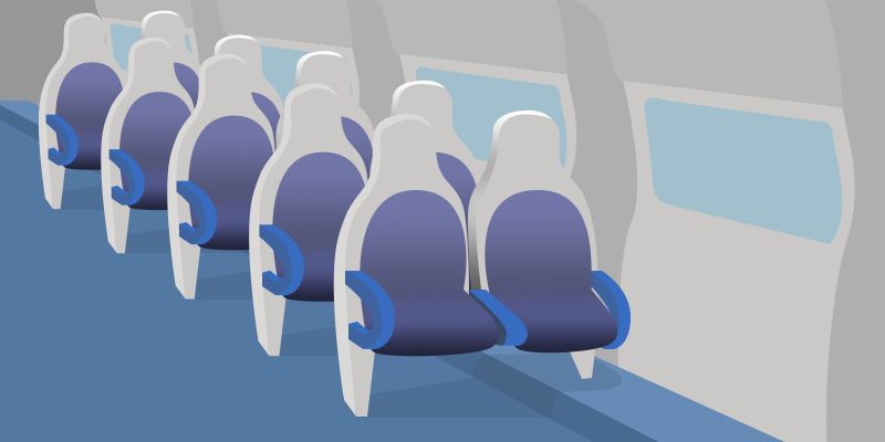 Vector sketch: train seats.