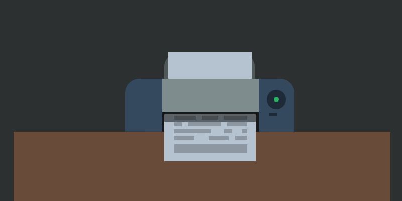 The icon of a printer.