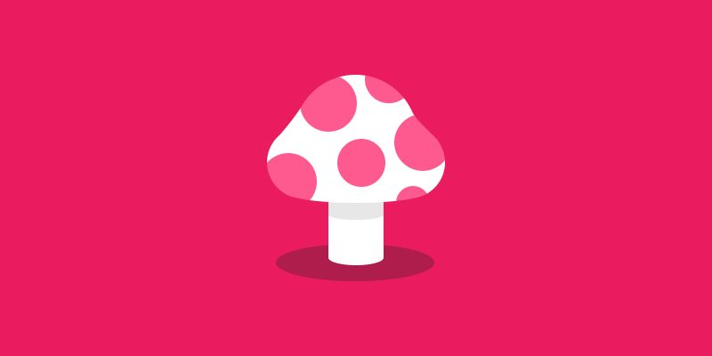 Pink mushroom.