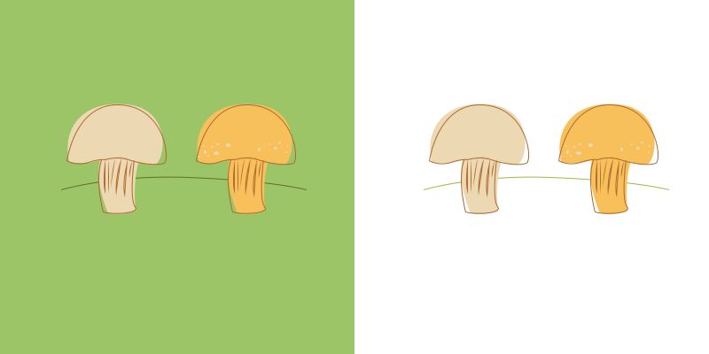Quick mushroom doodles.