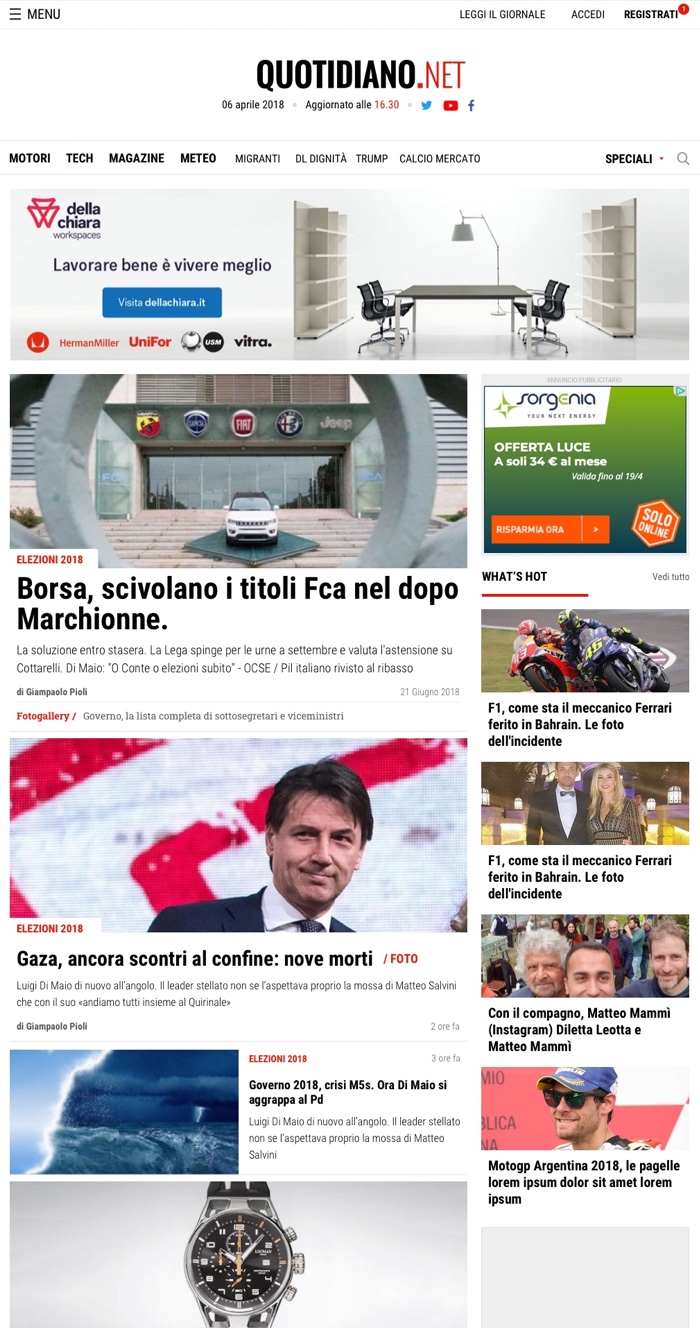 The Monrif group consists of some of the most important Italian newspapers including "Il Resto del Carlino", "Quotidiano.net", "La Nazione", "Il Giorno" and others.